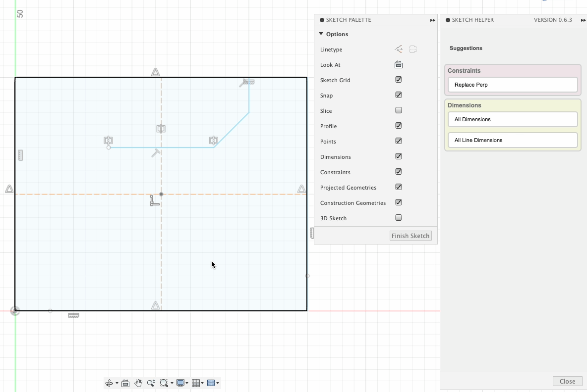 Mirror in Sketch Helper